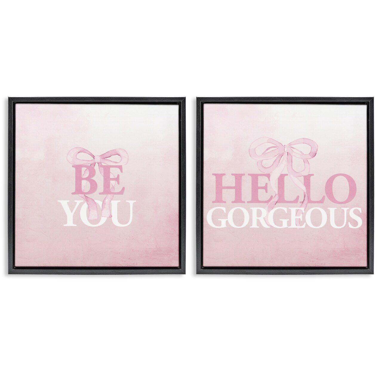 Stupell Industries Pink Feminine Empowerments 2pc Floating Frame Set, design by Kim Allen